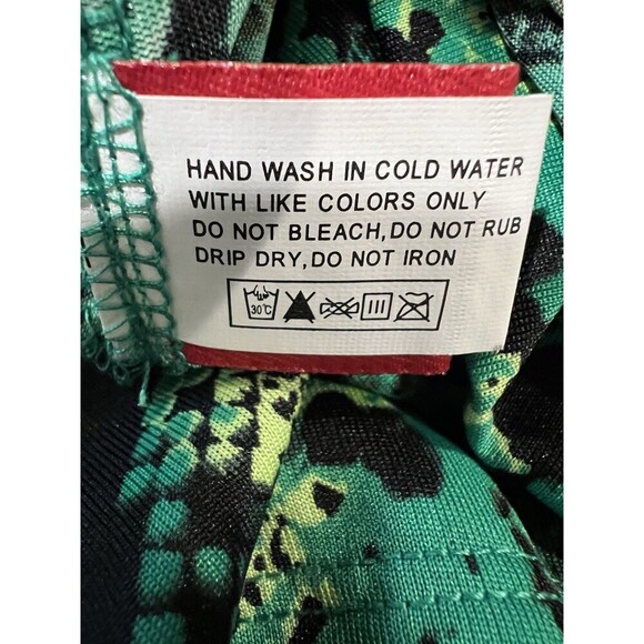 NWT Vintage Apple Bottoms Snake Print Green & Black Maxi Dress. Size Large - Picture 8 of 10